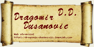 Dragomir Dušanović vizit kartica